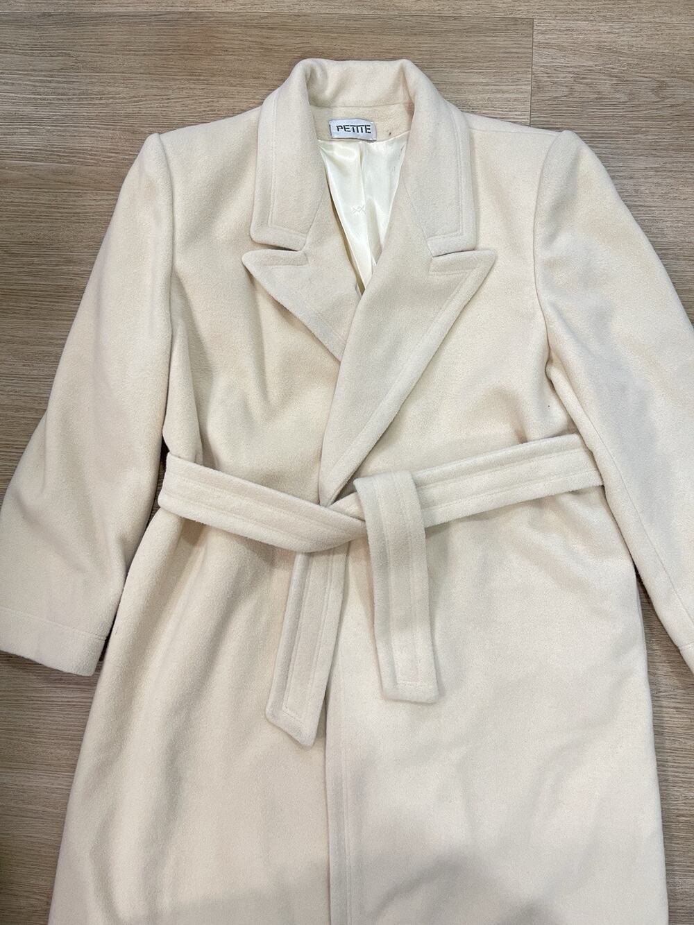 Vintage Regal Cashmere Coat Beige Size 14 GF